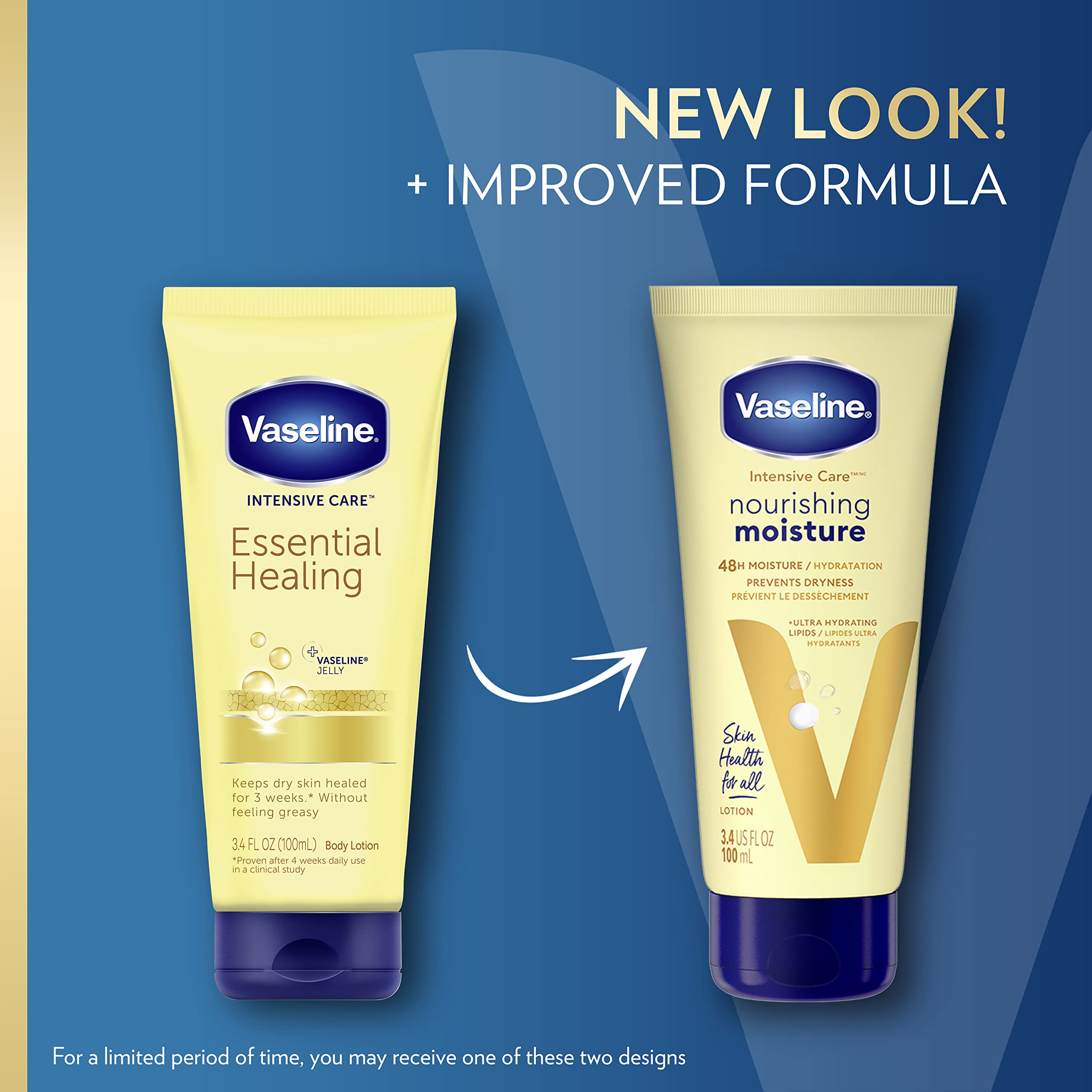 Vaseline Intensive Care Nourishing Moisture Body Lotion 3 Pk Made with Ultra-Hydrating Lipids + Pure Oat Extract for Dry Skin, for Nourished, Healthy-Looking Skin 20.3 oz
